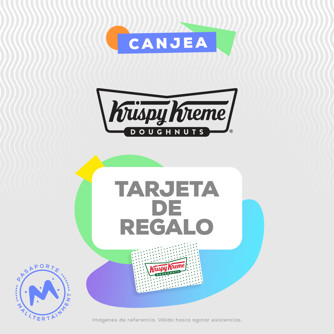 Tarjeta de regalo Krispy Kreme con valor de $250.00, canjéalo por 500 mallpoints. Hasta agotar existencias.